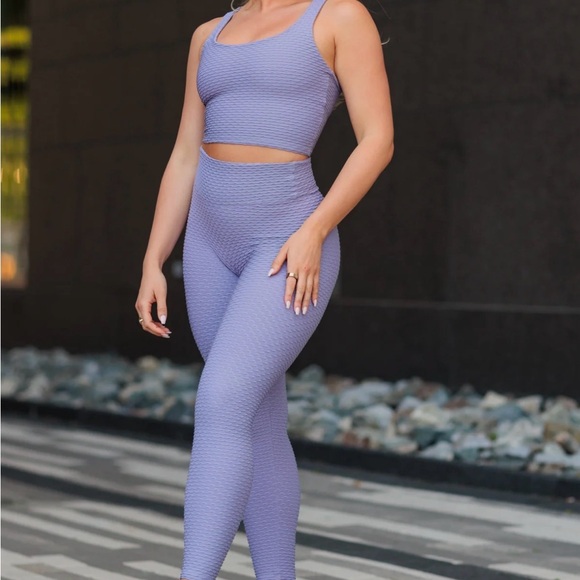 Booty by Brabants Pants - Booty by Brabants Curvy Croco Light Purple Leggings, O/S